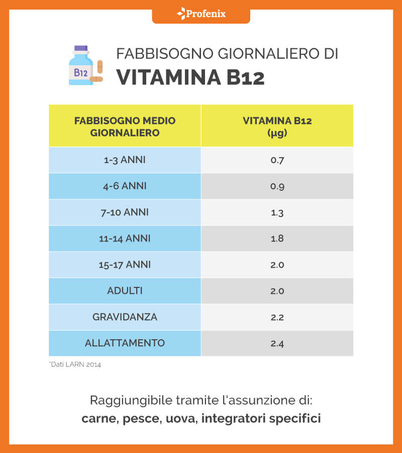 Fabbisogno Giornaliero di Vitamina B12